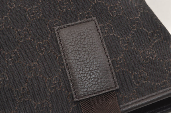 Authentic GUCCI Vintage Shoulder Tote Bag GG Canvas Leather 180450 Brown 4722J