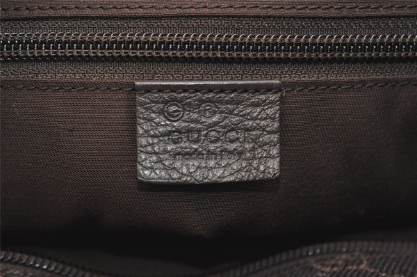 Authentic GUCCI Vintage Shoulder Tote Bag GG Canvas Leather 180450 Brown 4722J