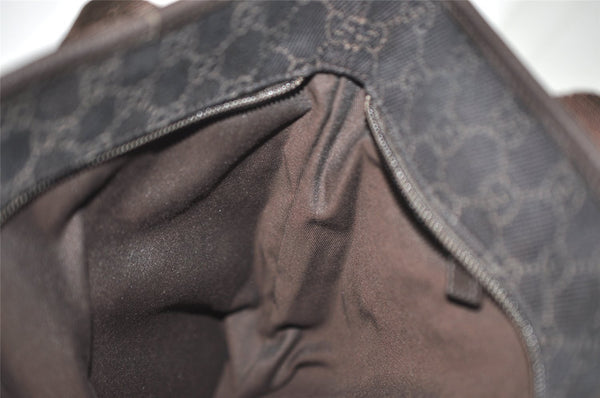 Authentic GUCCI Vintage Shoulder Tote Bag GG Canvas Leather 180450 Brown 4722J