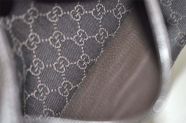 Authentic GUCCI Vintage Shoulder Tote Bag GG Canvas Leather 180450 Brown 4722J