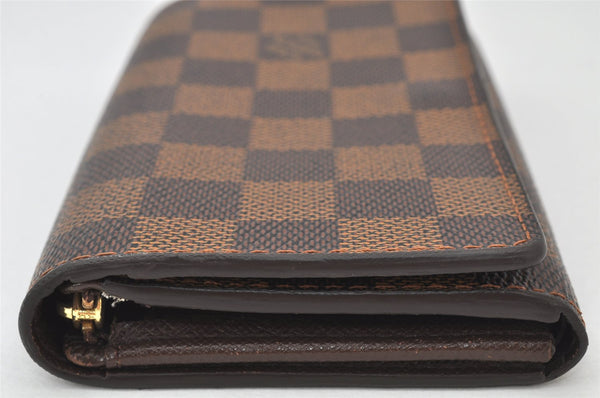 Authentic Louis Vuitton Damier Portefeuille Tresor Wallet Purse N61736 LV 4722K