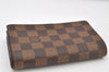 Authentic Louis Vuitton Damier Portefeuille Tresor Wallet Purse N61736 LV 4722K