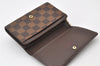 Authentic Louis Vuitton Damier Portefeuille Tresor Wallet Purse N61736 LV 4722K