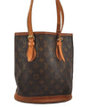 Authentic Louis Vuitton Monogram Bucket PM Shoulder Tote Bag M42238 Junk 4723J