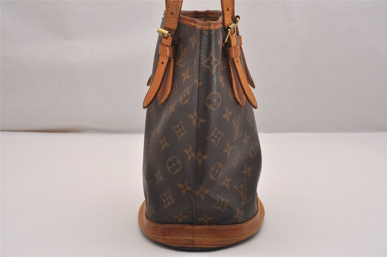 Authentic Louis Vuitton Monogram Bucket PM Shoulder Tote Bag M42238 Junk 4723J