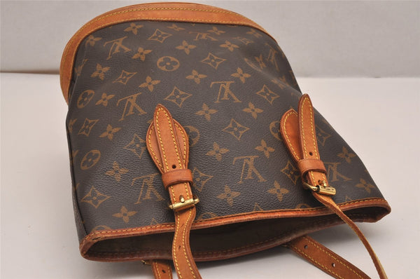 Authentic Louis Vuitton Monogram Bucket PM Shoulder Tote Bag M42238 Junk 4723J