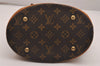 Authentic Louis Vuitton Monogram Bucket PM Shoulder Tote Bag M42238 Junk 4723J