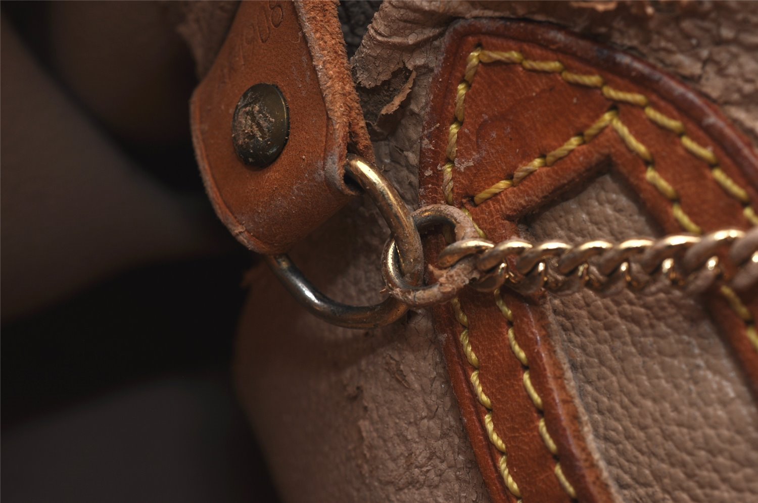 Authentic Louis Vuitton Monogram Bucket PM Shoulder Tote Bag M42238 Junk 4723J