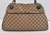 Authentic GUCCI Eclipse Shoulder Tote Bag GG Canvas Leather 121023 Brown 4725J