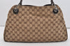 Authentic GUCCI Eclipse Shoulder Tote Bag GG Canvas Leather 121023 Brown 4725J