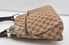 Authentic GUCCI Eclipse Shoulder Tote Bag GG Canvas Leather 121023 Brown 4725J