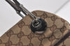 Authentic GUCCI Eclipse Shoulder Tote Bag GG Canvas Leather 121023 Brown 4725J