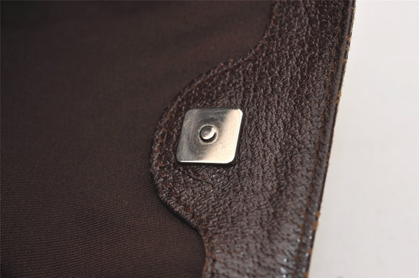 Authentic GUCCI Eclipse Shoulder Tote Bag GG Canvas Leather 121023 Brown 4725J