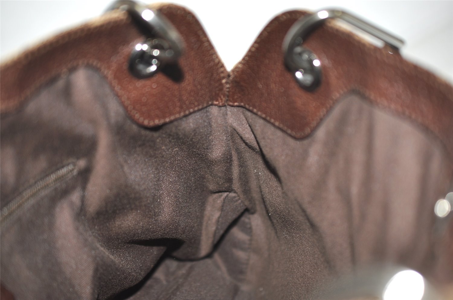 Authentic GUCCI Eclipse Shoulder Tote Bag GG Canvas Leather 121023 Brown 4725J