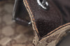 Authentic GUCCI Eclipse Shoulder Tote Bag GG Canvas Leather 121023 Brown 4725J
