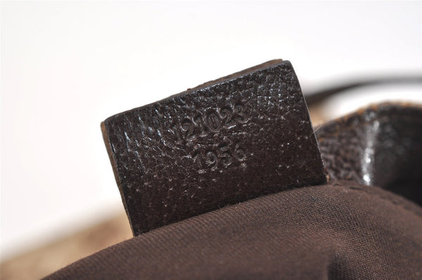 Authentic GUCCI Eclipse Shoulder Tote Bag GG Canvas Leather 121023 Brown 4725J