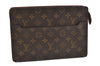 Authentic Louis Vuitton Monogram Pochette Homme Clutch Hand Bag M51795 LV 4726J