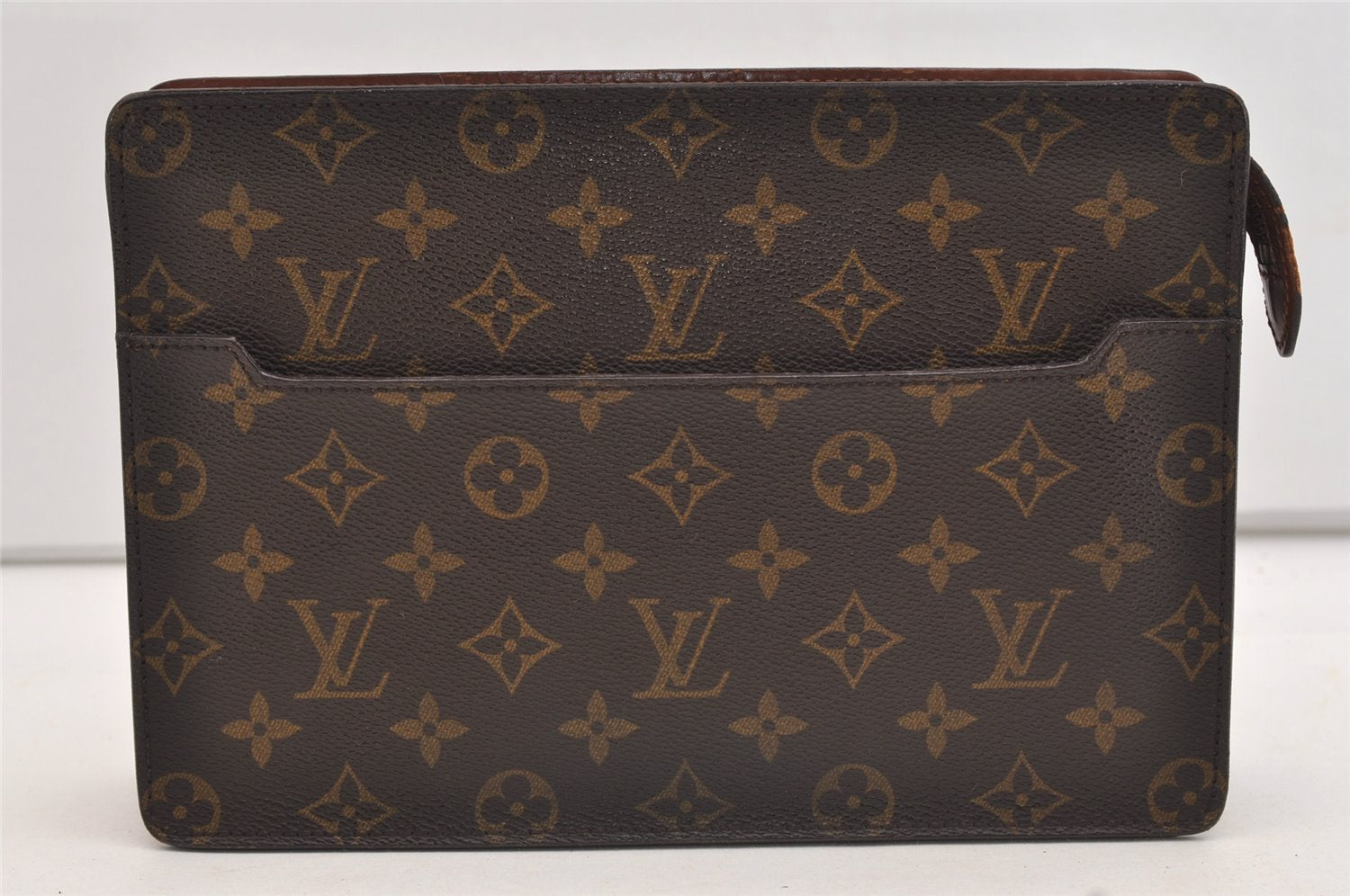 Authentic Louis Vuitton Monogram Pochette Homme Clutch Hand Bag M51795 LV 4726J