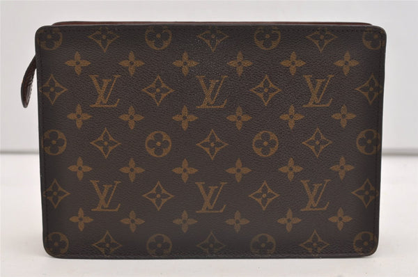 Authentic Louis Vuitton Monogram Pochette Homme Clutch Hand Bag M51795 LV 4726J