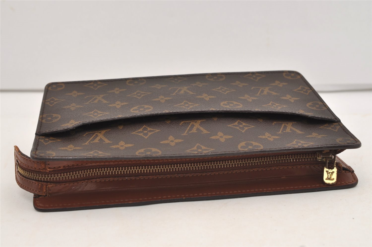 Authentic Louis Vuitton Monogram Pochette Homme Clutch Hand Bag M51795 LV 4726J