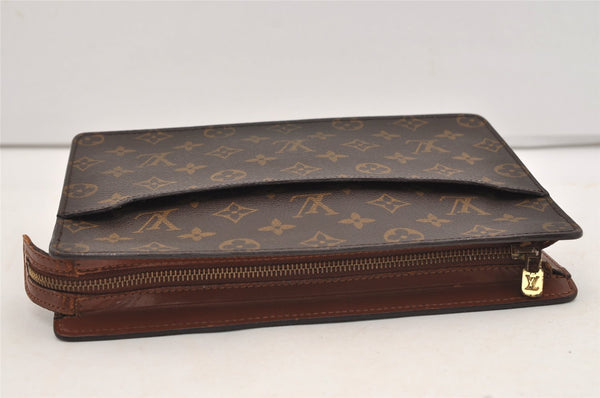 Authentic Louis Vuitton Monogram Pochette Homme Clutch Hand Bag M51795 LV 4726J