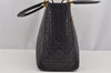 Authentic Christian Dior Lady Dior Lamb Skin Cannage Hand Bag Black CD 4727J