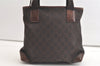Authentic GUCCI Vintage Shoulder Tote Bag GG Canvas Leather 28893 Brown 4727K