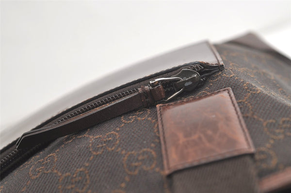 Authentic GUCCI Vintage Shoulder Tote Bag GG Canvas Leather 28893 Brown 4727K