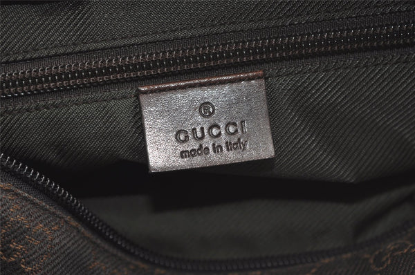 Authentic GUCCI Vintage Shoulder Tote Bag GG Canvas Leather 28893 Brown 4727K