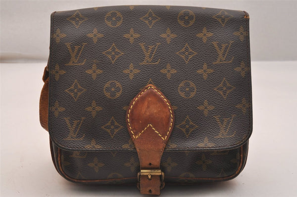 Authentic Louis Vuitton Monogram Cartouchiere MM M51253 Shoulder Bag Junk 4729J
