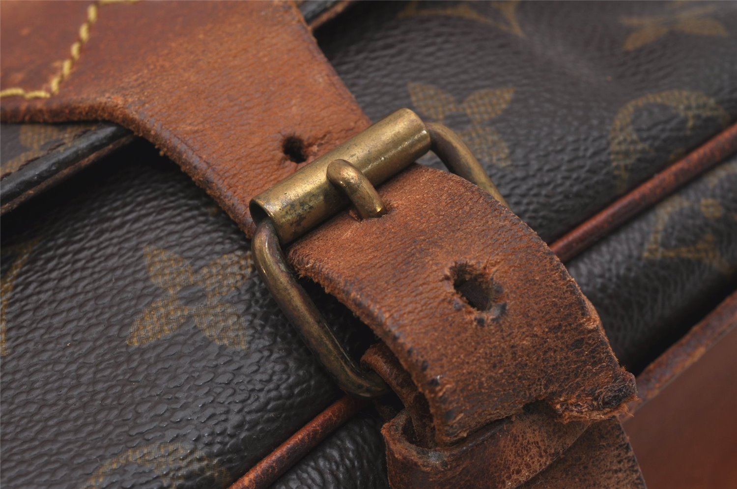 Authentic Louis Vuitton Monogram Cartouchiere MM M51253 Shoulder Bag Junk 4729J