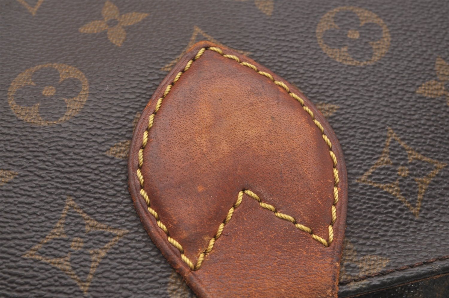 Authentic Louis Vuitton Monogram Cartouchiere MM M51253 Shoulder Bag Junk 4729J