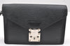 Authentic Louis Vuitton Epi Sellier Dragonne Clutch Bag Black M52762 LV 4729K