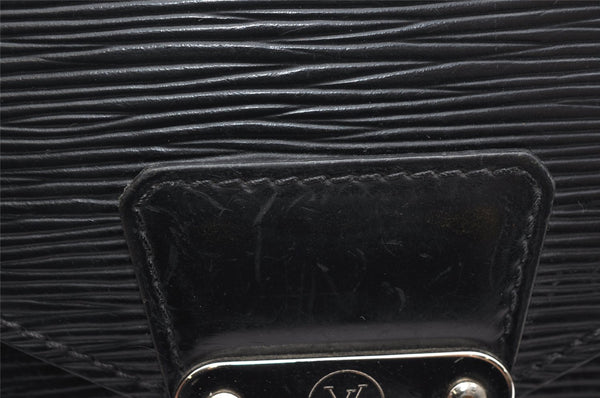 Authentic Louis Vuitton Epi Sellier Dragonne Clutch Bag Black M52762 LV 4729K