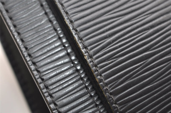 Authentic Louis Vuitton Epi Sellier Dragonne Clutch Bag Black M52762 LV 4729K