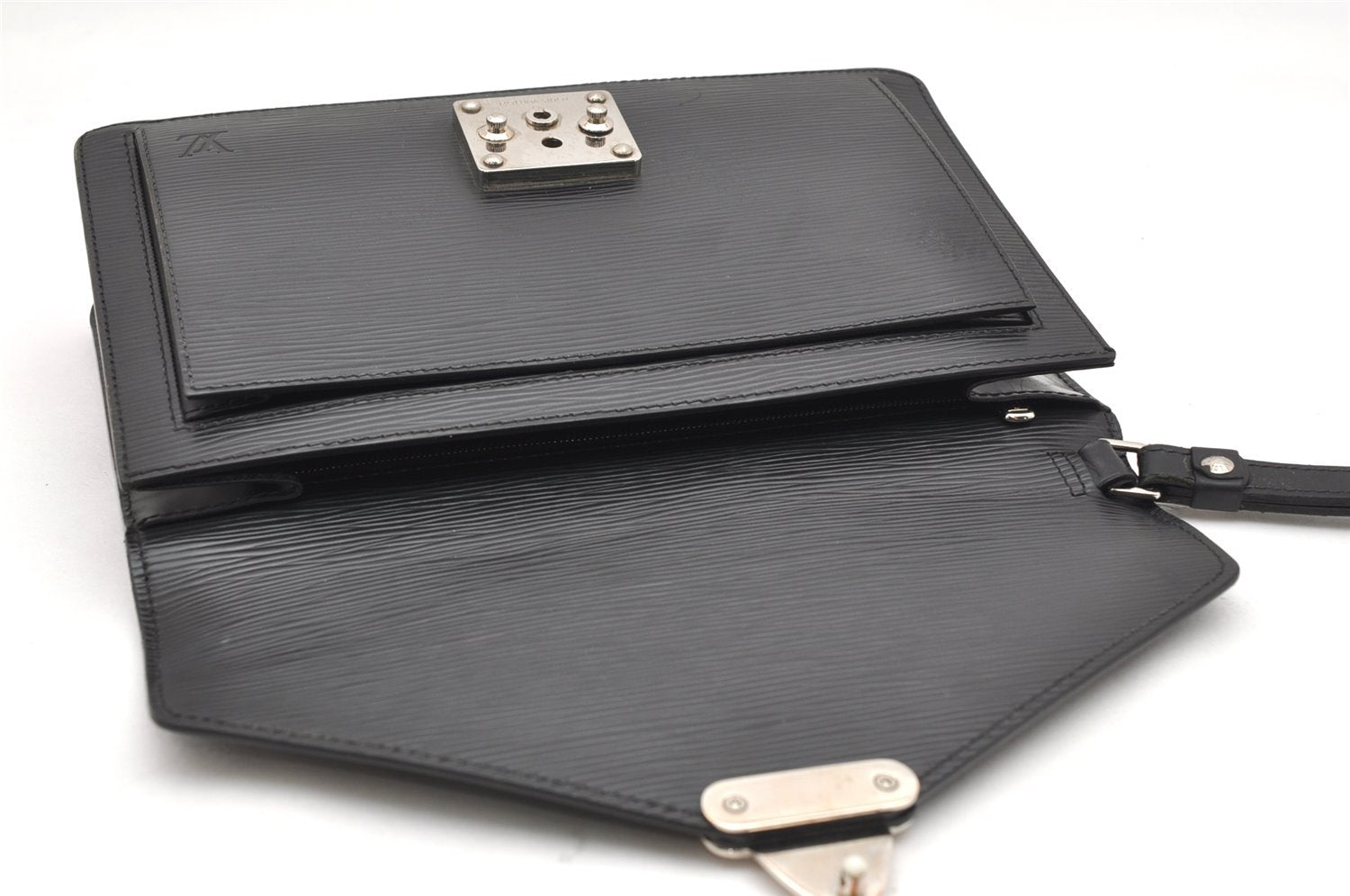 Authentic Louis Vuitton Epi Sellier Dragonne Clutch Bag Black M52762 LV 4729K