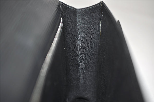 Authentic Louis Vuitton Epi Sellier Dragonne Clutch Bag Black M52762 LV 4729K