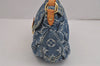 Auth Louis Vuitton Monogram Denim Mini Pleaty Shoulder Bag Blue M95050 LV 4731J