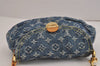 Auth Louis Vuitton Monogram Denim Mini Pleaty Shoulder Bag Blue M95050 LV 4731J