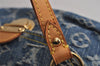 Auth Louis Vuitton Monogram Denim Mini Pleaty Shoulder Bag Blue M95050 LV 4731J