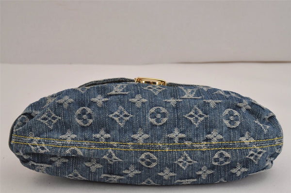 Auth Louis Vuitton Monogram Denim Mini Pleaty Shoulder Bag Blue M95050 LV 4731J