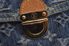 Auth Louis Vuitton Monogram Denim Mini Pleaty Shoulder Bag Blue M95050 LV 4731J