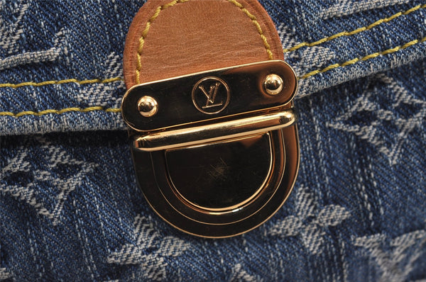 Auth Louis Vuitton Monogram Denim Mini Pleaty Shoulder Bag Blue M95050 LV 4731J