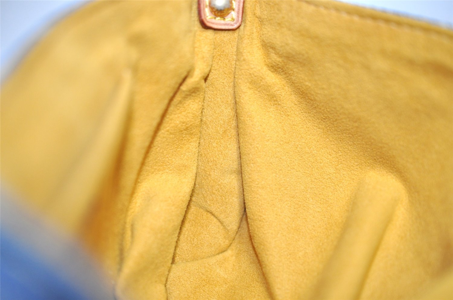 Auth Louis Vuitton Monogram Denim Mini Pleaty Shoulder Bag Blue M95050 LV 4731J