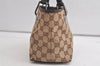 Authentic GUCCI Eclipse Tote Hand Bag GG Canvas Leather 120844 Brown 4732K