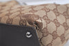 Authentic GUCCI Eclipse Tote Hand Bag GG Canvas Leather 120844 Brown 4732K
