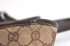 Authentic GUCCI Eclipse Tote Hand Bag GG Canvas Leather 120844 Brown 4732K