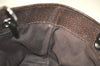 Authentic GUCCI Eclipse Tote Hand Bag GG Canvas Leather 120844 Brown 4732K