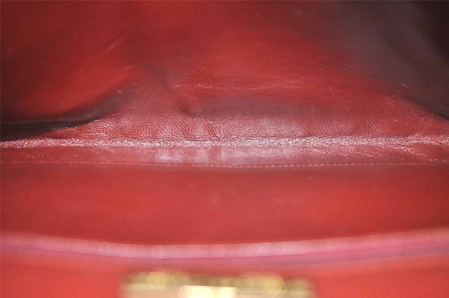 Authentic Cartier Must de Cartier Clutch Hand Bag Leather Bordeaux Red 4733J