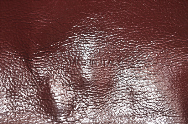 Authentic Cartier Must de Cartier Clutch Hand Bag Leather Bordeaux Red 4733J